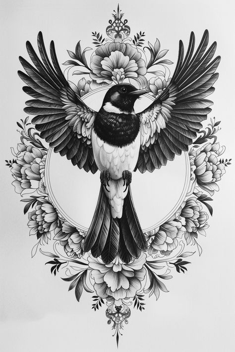 Colorful Tattoo - Traditional Tattoos - Special Meaningful Tattoo - Dreamy Designs - The Most Beautiful Tattoo - Magical Moments  - Tattoo Designs Drawings #TattooDrawings #TattooRealistic #TattooDesigns Bird With Crown Tattoo, Cardinal Tattoo Design, Moments Tattoo, Crow Tattoos, Tattoo Designs Drawings, Backpiece Tattoo, Colorful Tattoo, Cute Tats, Japan Tattoo Design