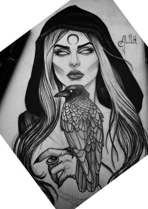 Men Tattoos, Witch Tattoo, Tattoo Zeichnungen, Goddess Tattoo, Creepy Tattoos, Medusa Tattoo, Spiritual Tattoos, Tiny Tattoo, Dark Art Tattoo