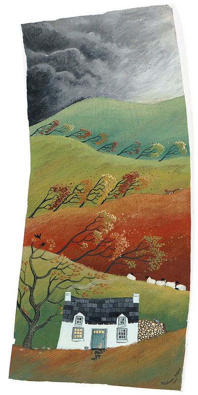 Illustrative Landscape, Valeriane Leblond, Welsh Art, Artsy Projects, Driftwood Ideas, Pretty Paintings, Landscape Art Quilts, Pumpkin Queen, Landscape Quilts