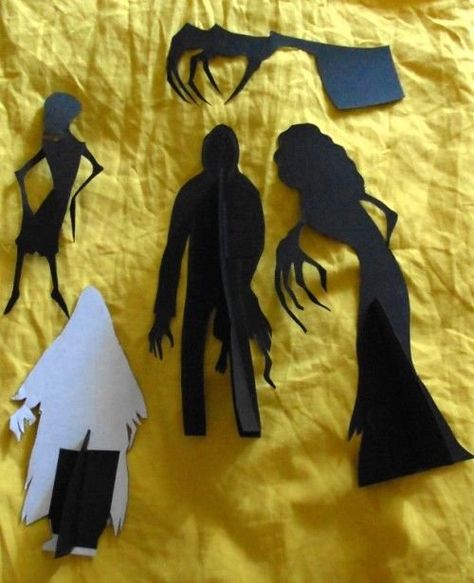 Diy Halloween Shadow Caster, Halloween Shadow Caster, Zombie Silhouette, Shadow Casting, Haunted House Halloween Party, Halloween Photo Booth, Shadow Silhouette, Halloween Silhouettes, Shadow Puppets