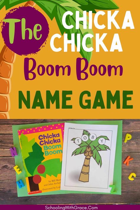 Chicka Chicka Boom Boom Name Tree Name Tree, Writing Development, Shape Activities Preschool, Letter Collage, How To Make Letters, Chicka Chicka Boom Boom, Chicka Chicka, Shapes Preschool, Easy Books