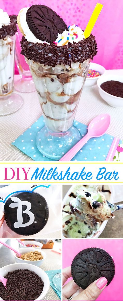 Make yummy milkshakes with Blue Bunny® - ideas for hosting your own Milkshake Bar party. #SoHoppinGood #BlueBunny @bluebunnyic @walmart #ad Milk Shake Bar Ideas, Diy Milkshake Bar, Milkshake Birthday Party, Milkshake Bar Party, Milkshake Party Ideas, Milkshake Bar Ideas, Milkshake Station, Diy Milkshake, Yummy Milkshakes