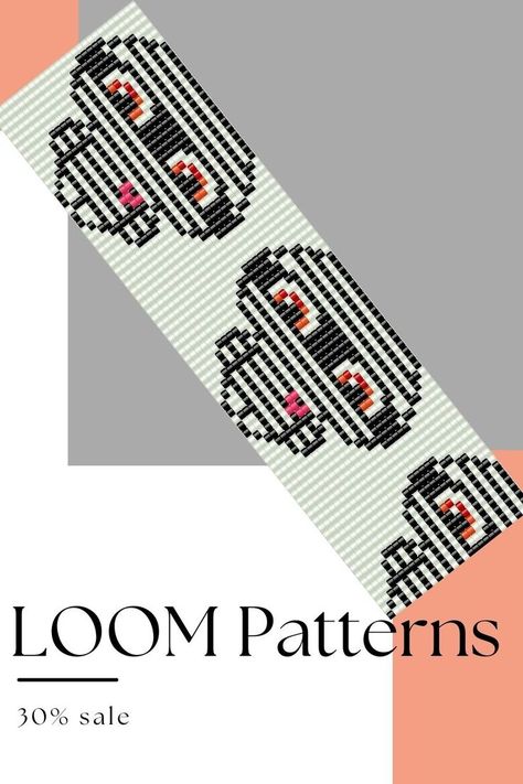 Loom bracelet halloween pattern #loombraceletbeaded #loombracelet #loompatterns #braceletpatterns #halloweenpatterns #halloweenbracelet Halloween Loom Bracelets, Make Your Own Bracelet, Halloween Bracelet, Bead Loom Designs, Miyuki Bracelet, Loom Bracelet Patterns, Loom Pattern, Loom Bracelets, Miyuki Beads