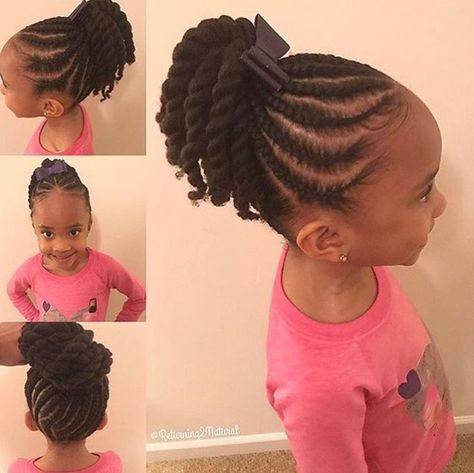 So adorable via @returning2natural - https://blackhairinformation.com/hairstyle-gallery/adorable-via-returning2natural-5/ Kids School Hairstyles, Blonde Balayage Highlights, Lil Girl Hairstyles, Kid Braid Styles, Natural Hairstyles For Kids, Girls Natural Hairstyles, Kids' Braids