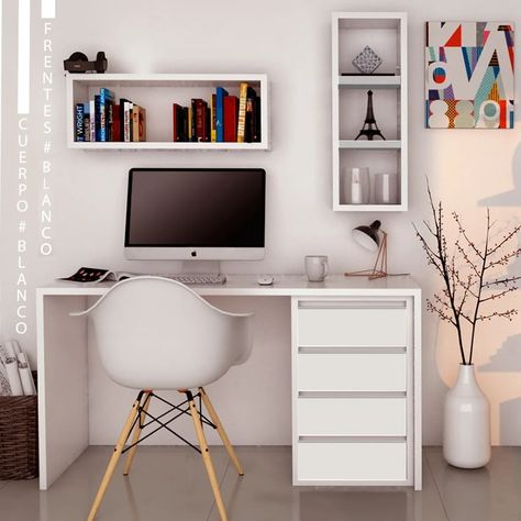 Escritorio Oficina Hogar Moderno Respisas Flotantes Minimalista | Mercado Libre Studio Room, Aesthetic Rooms, Home Desk, Cozy Room, Tv Room, Decoration Design, New Room, Small Bedroom, Home Decor Inspiration