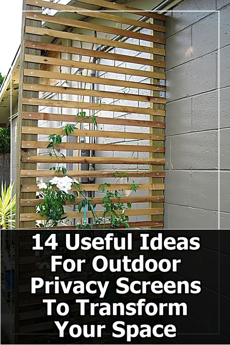 Transform your outdoor space with our 14 useful ideas for outdoor privacy screens. Discover creative ways to enhance your backyard or patio while ensuring your personal oasis remains secluded and stylish. From natural greenery to decorative panels, these innovative solutions will help you create the perfect atmosphere for relaxation and entertaining. Elevate your outdoor living experience today with these inspiring privacy screen concepts! Hanging Privacy Screen Outdoor, Outdoor Privacy Screens, Balcony Privacy, Useful Ideas, Privacy Screen Outdoor, Outdoor Privacy, Privacy Screens, Outside World, Decorative Panels