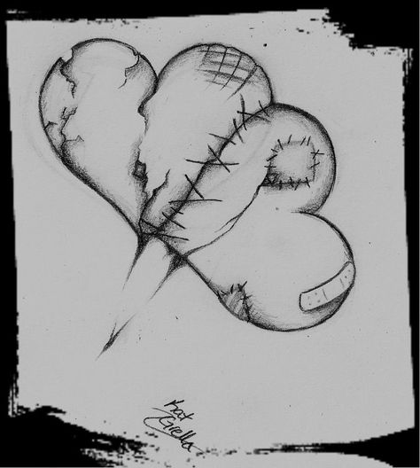 Cute Heart Drawings, Art Du Croquis, Meaningful Drawings, Art Sketches Pencil, Art Drawings Sketches Pencil, Heart Drawing, Dark Art Drawings, Easy Drawings Sketches, Pencil Art Drawings