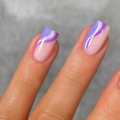 𝐇𝐚𝐧𝐧𝐚𝐡 𝐓𝐚𝐲𝐥𝐨𝐫 on Instagram: "𝐖𝐈𝐒𝐓𝐄𝐑𝐈𝐀 💜🌸 ___________________ Using @the_gelbottle_inc ★ BIAB NU05 ★ Wisteria over Blue Wave ★ Madam ★ Violet AD" Nail Envy, Blue Waves, Purple Nails, Wisteria, Trendy Nails, Summer Nails, Nail Inspo, Nails Inspiration, Cute Nails