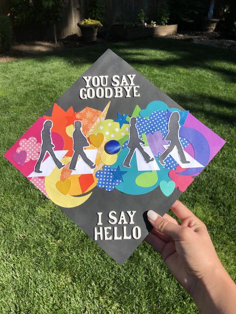 Retro Graduation Cap, The Smiths Graduation Cap, Groovy Graduation Cap, Vinyl Record Graduation Cap, Grad Cap Ideas Song Lyrics, Elton John Graduation Cap, One Direction Graduation Cap Ideas, The Beatles Graduation Cap, Decorated Caps For Graduation Aesthetic