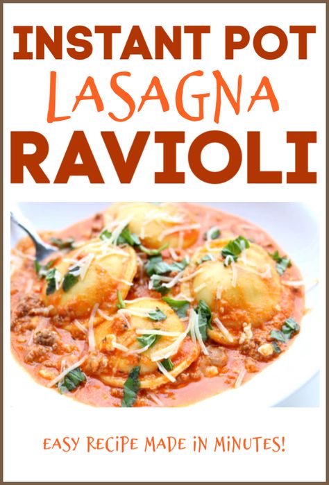 Instapot Ravioli, Instapot Ravioli Recipe, Instant Pot Ravioli Lasagna, Ravioli Instant Pot, Ravioli Spaghetti, Lasagna Ravioli, Beef Ravioli, Instant Pot Lasagna, Instapot Meals