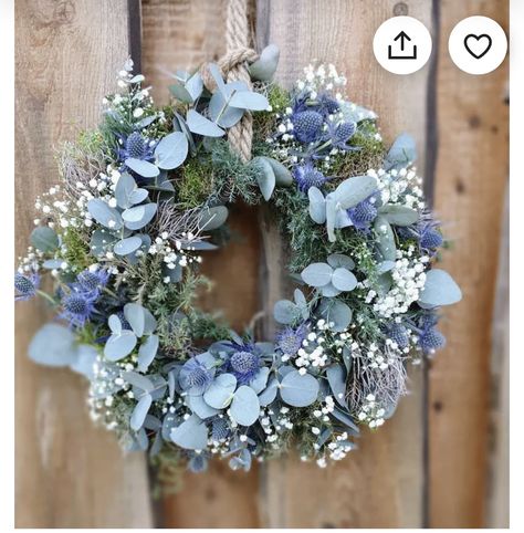 Dried Floral Wreaths, Fresh Wreath, All Season Wreath, Christmas Door Wreaths, Door Decoration, Dried Floral, Everyday Wreath, Blue Lagoon, Christmas Door