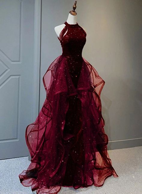 Red Wine Dress Prom, Red Wine Prom Dress, Wine Red Prom Dress Long, Wine Red Dress Long, Wine Red Dresses Long, Wine Red Gown, Prom Dresses Wine Red, Red Ombre Dress, Ball Attire