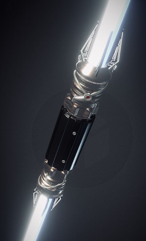 Exar Kun Lightsaber, White Lightsaber Art, Lightsaber Concept Design, Lightsaber Hilt Design, White Lightsaber, Custom Lightsaber, Lightsaber Design, Grey Jedi, Lightsaber Hilt