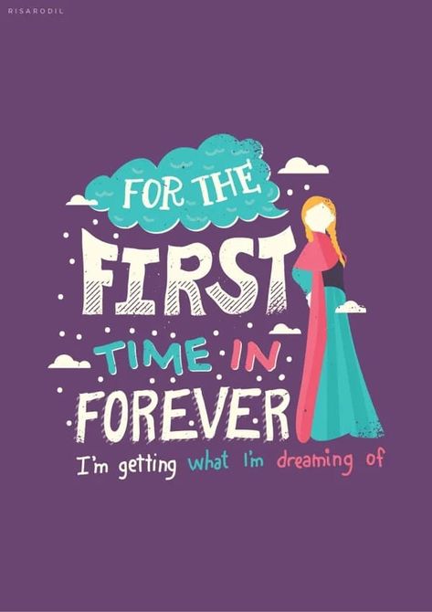 Disneyland Quotes, Frozen Quotes, Disney Lyrics, Disney Quote, Princess Quotes, Anna Disney, Handlettering Quotes, Love Disney, Disney Princess Quotes