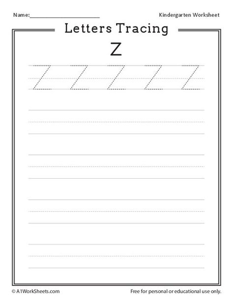 Kindergarten Letters Tracing Z Uppercase Worksheet Printable Uppercase Letter Worksheets For Preschool, Class Nursery Worksheets English, Printable Worksheets For Kindergarten, Printable Worksheets For Kids, Tracing Worksheets Free, Letter Worksheets For Preschool, Kindergarten Phonics, Kindergarten Phonics Worksheets, English Worksheets For Kindergarten