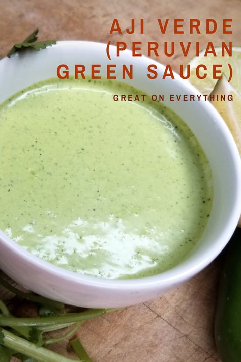 Jalapeno Cilantro Cream Sauce, Cilantro Jalapeno Chicken, Jalapeno Sauce For Chicken, Green Garlic Sauce, Serrano Cream Sauce, Green Dipping Sauce, Cilantro Sour Cream Sauce, Cilantro Sauce For Chicken, Peruvian Cilantro Sauce