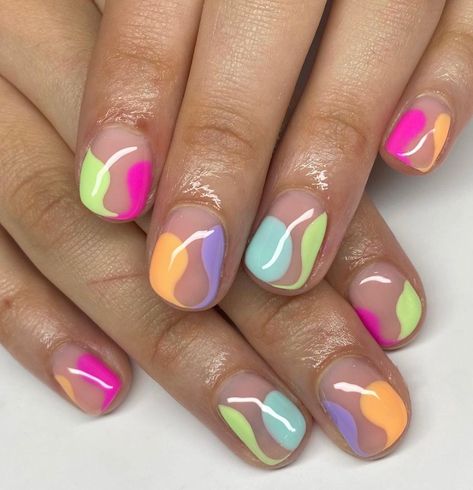 Really Short Nails, Nail Designs For Short Nails, Kids Nail Designs, Short Nail Manicure, Designs For Short Nails, Trendy Nail Art Designs, Modern Nails, Easy Nails, Cute Gel Nails