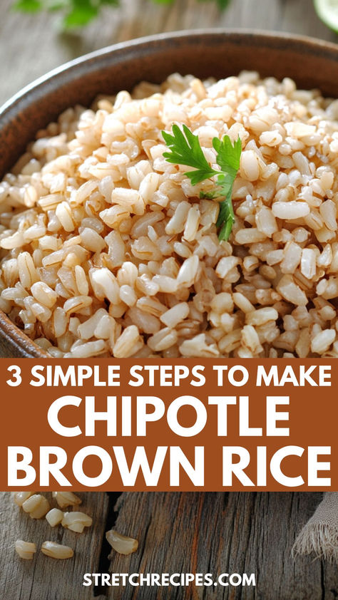 Craving Chipotle brown rice? Try this easy 3-step method to make your own copycat cilantro lime brown rice at home! Perfect for burrito bowls or tacos. Save this recipe for later and click through for the full guide! How To Make Brown Rice, Brown Rice Recipes Seasoned, Rice Cooker Quinoa Recipes, Flavorful Brown Rice, Healthy Brown Rice Recipes, Spanish Brown Rice, Chipotle Brown Rice, Brown Rice Recipes Easy, Easy Brown Rice