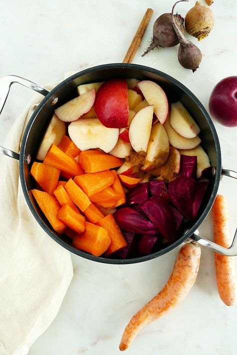 Beet and Carrot Veggie Applesauce Veggie Applesauce, Unsweetened Applesauce Recipe, Beets And Carrots, Applesauce Recipe, Apple Sauce Recipes, Healthy Baby Food, Beet Recipes, Healthy Snack Options, Baby Foods