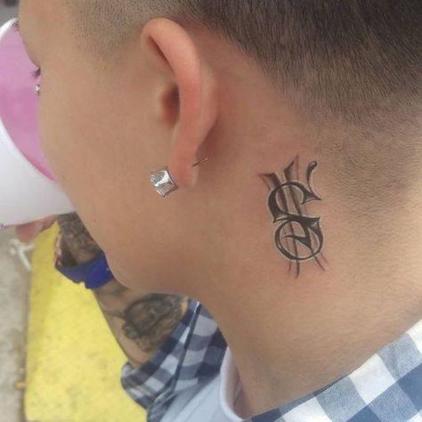 Money Bag Tattoo Behind Ear, Money Sign Tattoo, Dollar Sign Tattoo, Tattoo On Face, Money Bag Tattoo, Dollar Tattoo, Chicano Tattoos Sleeve, Sign Tattoo, Saved Tattoo