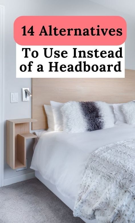 Bed No Headboard Ideas, Beds Without Headboards Ideas, Fake Headboard, Bed No Headboard, Bed Headboard Ideas, Bed Without Headboard, Floating Headboard, Faux Headboard, Headboard Alternative