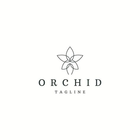 Orchid Logo Design Ideas, Orchid Flower Logo, Orchid Graphic Design, Orchid Branding, Orchid Logo Design, Orchid Vector, Encanto Decor, Logo Flor, Lotus Flower Logo Design