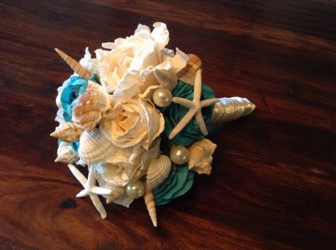 How To Make a Seashell Bridal Wedding Bouquet & Save Money Diy Beach Bouquet, Diy Beach Wedding Bouquet, Beach Bridal Bouquet, Beach Wedding Bouquet, Shell Bouquet, Beach Bouquet, Seashell Bouquet, Beach Wedding Decorations Reception, Seashell Wedding