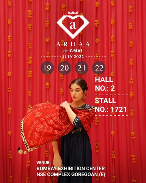 Arhaa Exhibition invitation Exhibition Invitation Design, Clothes Exhibition, Optician Marketing, Exhibition Invitation, Indo Western Dresses, Indo Western Dresses For Women, Fusion Wear, Western Dresses For Women, Indo Western Dress