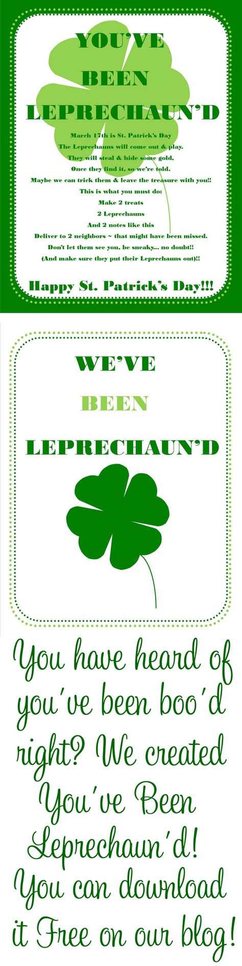 Are you ready for St. Patrick's Day? We love the game you've been boo'd for Halloween! So we created You've Been Leprechaun'd! Download your FREE printable on our blog! www.BellaGreyDesigns.com Associate Appreciation, Youve Been Bood, Teacher Morale, You've Been Booed, Morale Boosters, St Patrick Day Activities, Spring Ideas, Care Packages, St Pattys Day