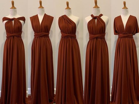 Burnt Orange Bridesmaid Dress, Orange Bridesmaid Dress, Burnt Orange Bridesmaid, Infinity Dress Styles, Burnt Orange Bridesmaid Dresses, Orange Bridesmaid, Orange Bridesmaid Dresses, Convertible Bridesmaid Dress, Crushed Velvet Dress