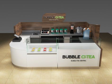 How to Run A Bubble Tea Kiosk Business In Shopping Mall? Boba Tea Kiosk Design, Tea Kiosk Design, Bubble Tea Shop Design Interior, Kiosk Design Mall, Bubble Tea Kiosk, Bubble Tea Bar, Bubble Tea Store, Tea Store Design, Wooden Laminate