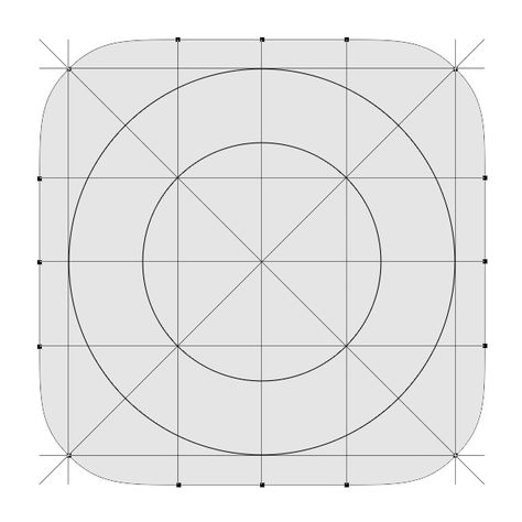 The golden ratio grid that I’m using for my shape Ios 7 Icons, Icon Corner, Golden Ratio Logo, The Golden Ratio, Retro Tech, Ios 7, Ios App Icon, Golden Ratio, App Logo