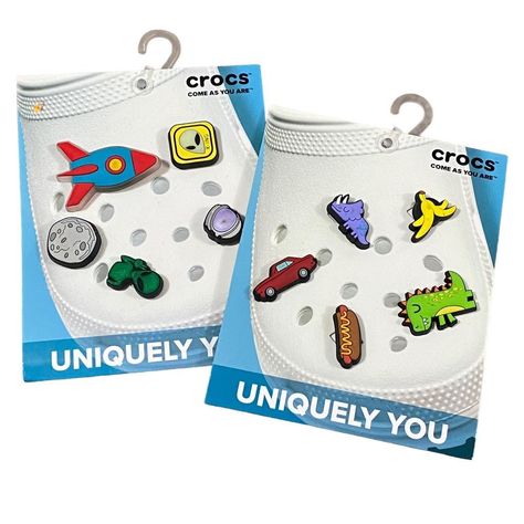 New Croc Jibbitz Shoe Charms Young Boy Cartoons 5 Pack And Outer Space 5 Pack Stucco Crocs Jibbitz, Duck Jibbitz, Rick And Morty Jibbitz, Basketball Jibbitz, Crocs Charms Music, Crocs Jibbitz, Neutral Eyeshadow Palette, Office Art, Shoe Charms