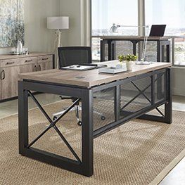 Ceo Table, Office Desk Furniture, Offices Ideas, Grey Office Desk, Contemporary Home Offices, Loft Cafe, Small Office Table, Living Room Office Desk, Contemporary Office Desk