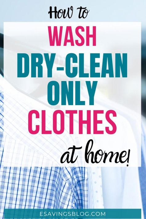 Can you wash dry clean only clothes at home? Learn how to wash dry clean only clothes at home with these tips. Save money on dry cleaning! Washing Clothes Tips, Diy Dry Cleaning, Dry Cleaning Clothes, Parenting On A Budget, Dry Cleaning At Home, Deep Cleaning Hacks, Home Cleaning Hacks, Stain On Clothes, Home Cleaning Tips