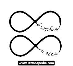 Brother Symbol, Sister Tattoo Infinity, Tattoo Sister, Science Tattoos, Infinity Symbol Tattoo, Brother Sister Tattoo, Hp Tattoo, Brother Tattoos, Literary Tattoos