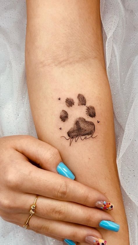 #tattoo #tattoos #inked #tattooart #tattooed #tattooideas #tattoodesign #tattooinspiration #tattoosleeve #tattooflash #inkedgirls #tattooedwomen  #InkLaughs  #TattooFails Crohns Tattoo, Dedication Tattoos, Nose Tattoo, Cat Paw Tattoos, Dog Tattoo Ideas, Floral Thigh Tattoos, Tribute Tattoos, Pawprint Tattoo, Dog Memorial Tattoos