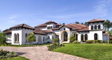 Our Tuscan house plans draw inspiration from the Tuscany region of central Italy, which has a very strong identity tied to its local arts and culture and was considered as the origin of the Italian Renaissance, so we follow a refined and distinctive style of architecture for our Tuscan house plans. https://www.thehousedesigners.com/tuscan-house-plans/ Southwest House, Tuscan House Plans, Mediterranean Mansion, Tuscan Style Homes, Spanish Villa, Mediterranean House Plans, Mediterranean Home Decor, Tuscan House, Tropical Home Decor