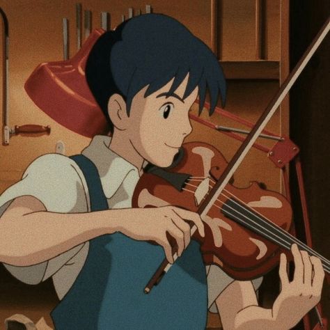 Seiji Amasawa, Whisper Of The Heart, Playing Violin, Ocean Waves, Violin