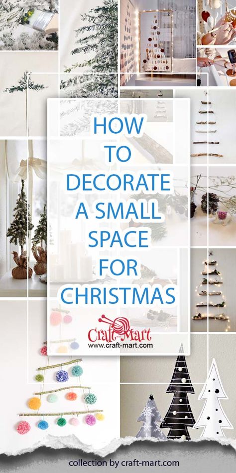 If you are wondering how to decorate a small living room for Christmas, you are not alone. Whether you are living in a small apartment, cabin, or a tiny house, space is a hot commodity, especially when hosting parties for the holidays. Are you ready to deck your tiny hall for Christmas? We have collected a whimsical variety of clever DIYs to make you look like a decorating genius.#smallspaces #tinyhouseliving #smallspaceliving #alternativechristmastree #tinyhousechristmastreedecorideas Christmas Decor Ideas Tiny House, Tiny House Christmas Decor, Christmas Living Room Decor Small Spaces, Small Home Christmas Decor, Indoor Christmas Decorations Living Room, Small House Christmas Decor, Decorate A Small Living Room, Dollar Tree Storage Bins, Living Room For Christmas