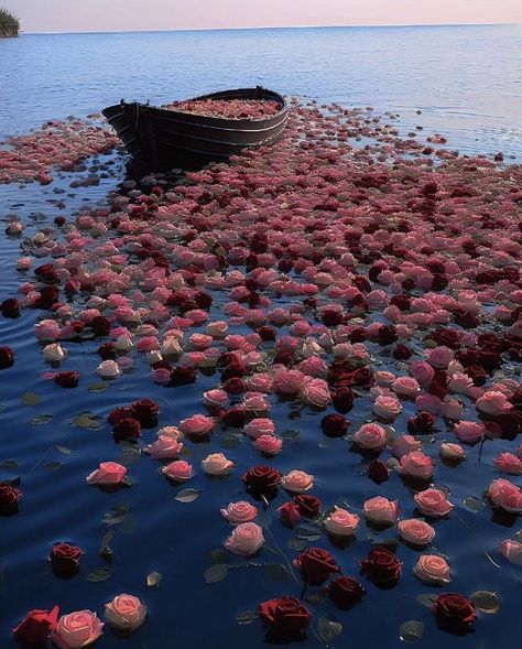 Roses In Sea, Roses In The Ocean, Ocean With Flowers, Flowers In Ocean, Roses In Water, Sea And Flowers, Flowers And Ocean, Flowers In Water, Pretty Flowers Pictures