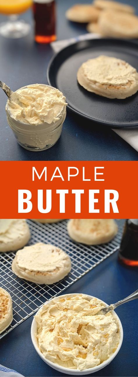 Maple Syrup Flavors, How To Make Maple Butter, Maple Syrup Butter, Pure Maple Syrup Recipes, Flavored Maple Syrup Recipes, Whipped Maple Butter, Crumpet Toppings, Crumpets Toppings, English Snacks