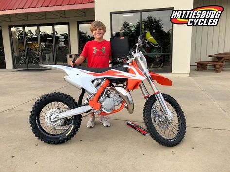 Congratulations to Dylan Boudreaux from Belle Chase, LA for purchasing a 2020 KTM 85 SX at Hattiesburg Cycles. #KTM Ktm 85 Sx, Ktm 85, Ktm 125, Dirt Bikes, Dirt Bike, Motocross, Cycling, Bike, Quick Saves