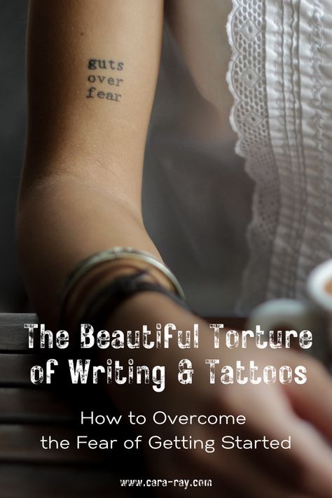 Writing and Tattooing have more in common than you think! Both bare a part of your soul. Do you want to write, but are afraid to start? This article gives 14 practical tips for how to overcome your fear and get started. via @https://www.pinterest.com/PursuingOtiumSanctum/ How To Be Brave, Female Habits, David Ogilvy, Write Every Day, Writing Tattoos, Work Goals, Tongue Tie, Minding Your Own Business, Online Teachers