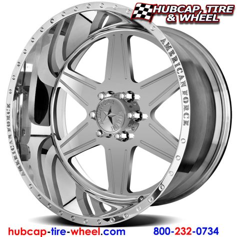 American Force Hero SS6 (6 Lugs) Polished (not Chrome) Wheels & Rims for Trucks and Jeeps Rims For Trucks, American Force Wheels, Mustang Wheels, Truck Rims, One Wheel, Website Business, Truck Stuff, Wheel And Tire Packages, Chrome Wheels