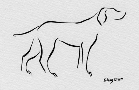 Dog Line Drawing, Petit Tattoo, Dog Line Art, Concept Art Tutorial, Pen On Paper, Minimalist Line Art, Train Art, Photography Logo Design, Line Art Tattoos