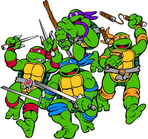 1987 Turtles | TMNT Wiki | Fandom Tmnt Illustration, Ninja Turtle Invitations, Turtles Forever, Donatello Ninja Turtle, Nintendo Entertainment System, Manhattan Project, Turtle Birthday, Game Png, Nintendo Characters