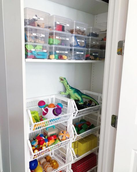 Matlin & team 🌟 Organizing & Simplifying | 🚨 This is your reminder that getting organized doesn’t have to break the bank. This playroom organizing project used $115 of supplies in… | Instagram Ball Pit Storage Ideas, Toddler Art Storage, Toy Closet Ideas, Toy Room Closet Organization, Dollar Tree Playroom Organization, Toy Organization Ideas For Bedroom, Toy Closet Organization Ideas, Organizing Toys In Kids Room, Toddler Organization Ideas