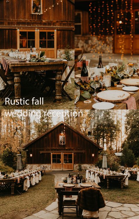 Fall Lodge Wedding, Log Cabin Wedding Decorations, Lodge Wedding Decor, Lodge Wedding Reception, Hobbit Birthday, Wedding Venues In Texas, Wedding Reception Outdoor, Arabic House, Fall Wedding Reception