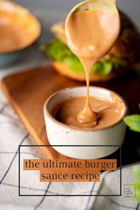 Are you always looking out for a good burger sauce? Or are you one of those people who call Mcdonald’s up asking for Tom Mayo in their burger. Well if you do, you are in for a real treat over here. Burger Sauce No Mayo, Burger Sauce Recipe, Burger Sauces Recipe, Savory Snack Recipes, Ultimate Burger, Egg Burger, Burger Sauce, Good Burger, Snacks Recipes